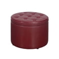 thumbnail image 4 of Convenience Concepts Designs4Comfort Round Shoe Ottoman in Red Fabric, 4 of 4