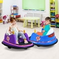 thumbnail image 2 of Costway Voiture 12 V pour Enfants, Auto Tamponneuse de Course à Rotation 360° avec Télécommande, Violet, 2 of 10