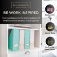 thumbnail image 2 of BLU MONACO Set of 4 Foldable Cute Magazine File Holders with Gold Label Holders \u2013 2 Pink & 2 Aqua with Fun Gold Geometric Patterns \u2013 Stylish & Durable Magazine Storage for Home & Office, 2 of 7