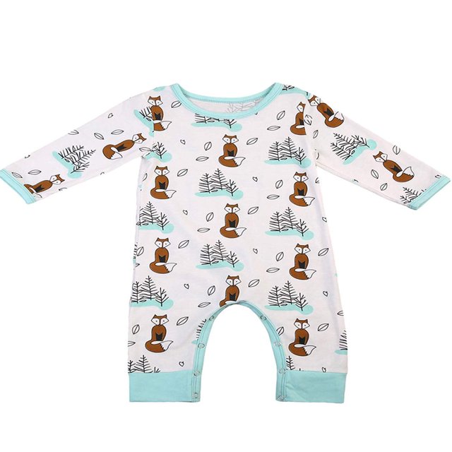Nouveau-né Bébé Filles Garçons Ensemble Justaucorps Fox