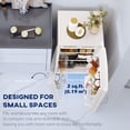 thumbnail image 3 of HOMCOM Mini-Frigo de 4,5 Pi3 avec Congélateur, Roues, Réfrigérateur, Blanc, 3 of 10