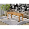 thumbnail image 1 of Capri bench with wood seat in Oak Finish, 1 of 5