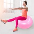 thumbnail image 3 of Yoga Ball Pink Doughnut Shape - Yoga Ball Chair - Balance Trainer - Thicken Anti-Explosion Inflatable Seating Exercise - for Office & Home & Gym, 3 of 5