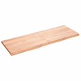 thumbnail image 1 of vidaXL Table Top Light Brown 140x50x(2-4) cm Treated Solid Wood Oak, 1 of 7