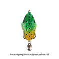 thumbnail image 2 of Fish Lure Artificial Bait 8cm Fine Workmanship Compact Size Smooth No Burrs Exquisite Sweet Gift Rotating Wobbler Lures Green-yellow, 2 of 7
