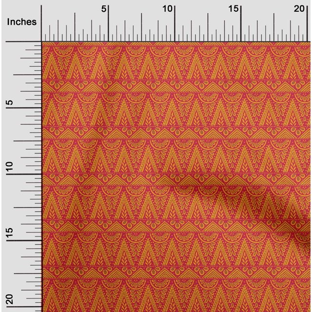 oneOone Cotton Flex Fabric Geometric & Floral Block Decor Fabric Printed BTY 40 Inch Wide