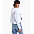 thumbnail image 2 of Calvin Klein Jeans Womens Studded Graphic Hoodie (White, L), 2 of 3