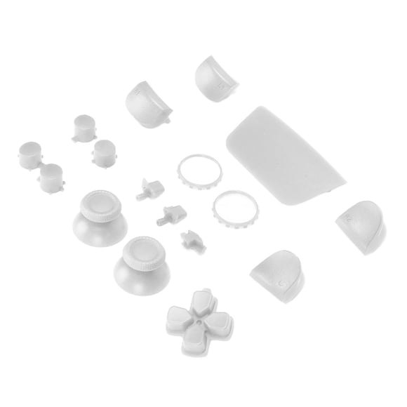 Button Repair Shell, Transparent Replacement Button Set Portable Durable For PS5 Gamepad Handle Accessories For PS5 Controller Transparent White,White,Black,Red,Blue,Pink