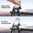 thumbnail image 3 of Miracase Bike Motorcycle Phone Holder, [1s Quick Lock] Bicycle Phone Mount Handlebar Cell Phone Clamp for Scooter, Compatible with iPhone Samsung Google, 3 of 6