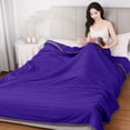 thumbnail image 2 of Couverture Pondérée Rafraîchissante 71x79 Po, Courtepointe d'Été en Coton à Couleur Unie au Design Simple, Fraîche et Résistante aux Plis, avec Effet Froid Double Face, pour Lit, Canapé, Sofa, Restez au Frais pour les Sueurs Nocturnes, 2 of 9