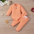 thumbnail image 2 of Kmbangi Baby Solid Color Clothes Set O-neck Jumpsuit+Elastic Waist Trousers, 2 of 9