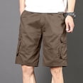 thumbnail image 2 of Shorts Cargo pour Hommes Coupe Décontractée Légers Courts Extérieur Multi-Poches Coton Travail Décontracté Randonnée Shorts pour Hommes, 2 of 3