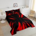 thumbnail image 4 of Erosebridal Abstract Ombre Comforter Sets Queen Size, Red Black Comforters & Duvets, Chic Geometry Decoration, Reversible 3pcs, 4 of 7
