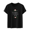 thumbnail image 4 of EQWLJWE Femmes Tops Oversize Graphique Print Tee-Shirt en Vrac Manches Courtes Col Rond Épaule Décontractée Tee-Shirt Dégagement, 4 of 7