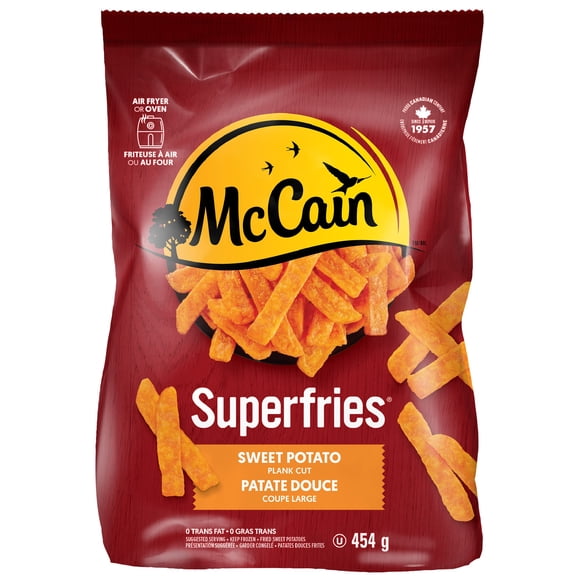 Frites de patate douce à coupe large Superfriesᴹᴰ McCainᴹᴰ, 454 g 454g