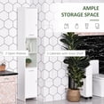 thumbnail image 4 of HOMCOM Armoire de Rangement Mince pour Salle de Bain avec 2 Portes et Tablette Ajustable, 4 of 10