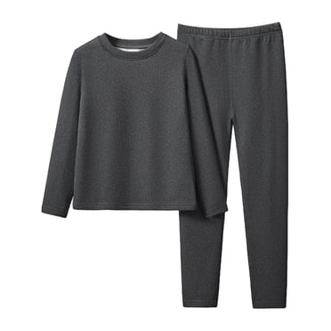 TBWNWG Ensemble de sous-Vêtements Thermiques pour Filles Tenue de Base Douillette pour Enfants pour des Vêtements de Nuit et de Jeu d'Hiver Confortables pour Filles, Tailles 5 Ans