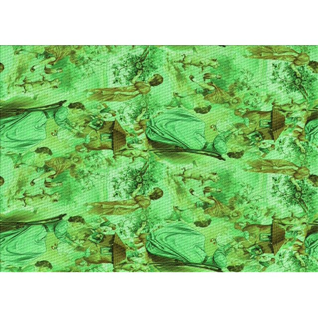 Ahgly Tapis Rectangulaire Lavable en Machine Intérieur Transitionnel Vert Émeraude, 5 Pieds x 8 Pieds