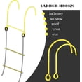thumbnail image 2 of ISOP Rope Ladder Fire Escape Use | Emergency Exit Ladder 8/13/16/25/32 ft | Retractable Safety Rope Ladders with Carabiners – Lightweight & Compact | Multi Function | Reusable, 2 of 7