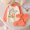 thumbnail image 2 of Pyjamas pour Bébé Assortis Doux et Chauds à Manches Longues pour Bébé Fille Orange 7-8 Ans, 2 of 3