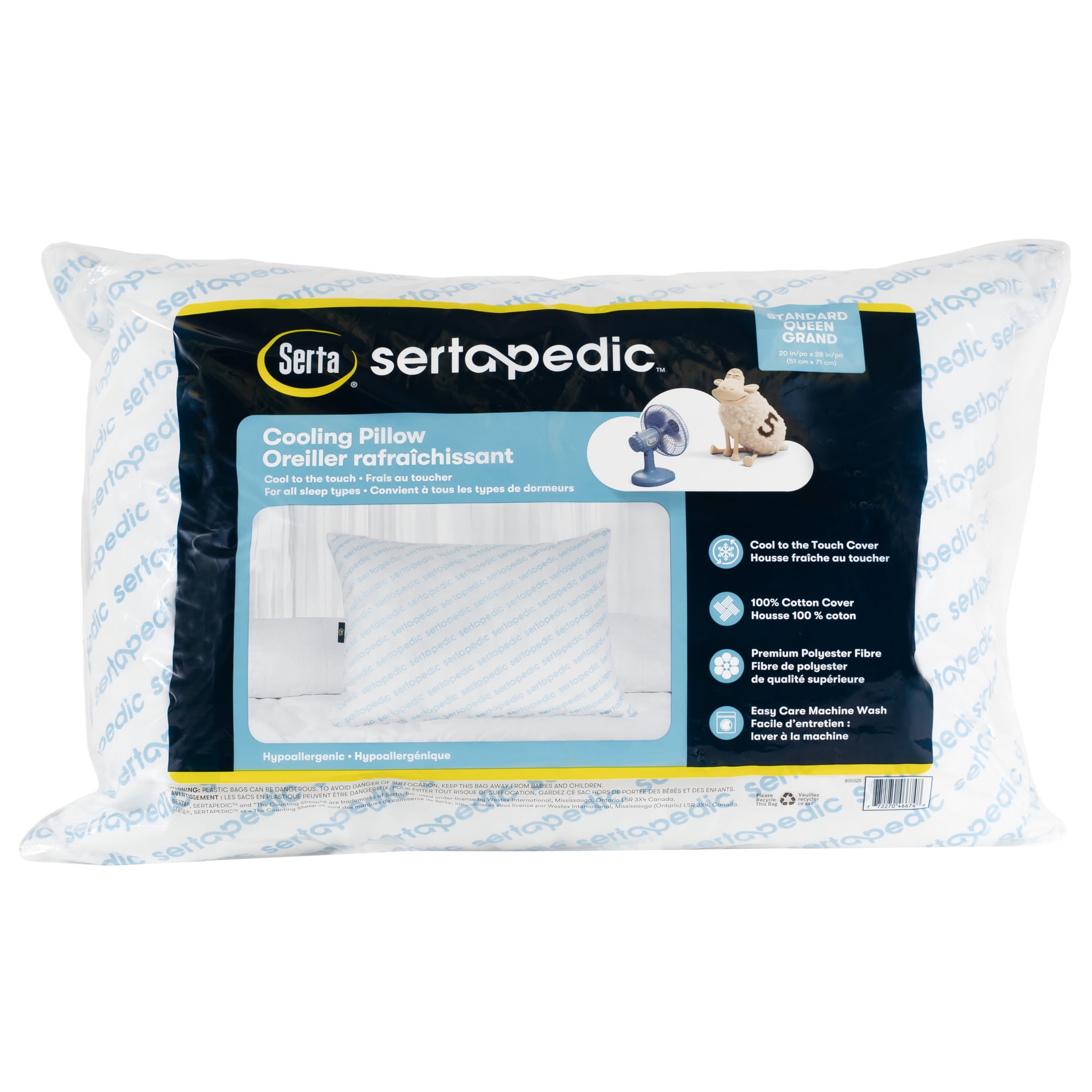 Sertapedic Cooling Blue Standard/Queen Pillow