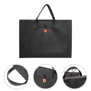 HONMEET Women Laptop Bag Professional Design Black Pu Business Laptop Bag Travel 1Set