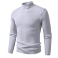 thumbnail image 1 of LIaqionyy Chandail pour Homme à Col Roulé, Chandail à Enfiler, Hauts Tricotés Automne Hiver, Chandail Chaud à Enfiler, Coupe Ajustée, Chandail de Base, M-3TG, 1 of 2