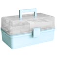 thumbnail image 2 of MesaSe Pill Storage Box 3-Layer Large Capacity Home Cosmetics Case Plastic Sundries Organizer  Ordinary Style  Pink, 2 of 10