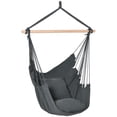 thumbnail image 1 of Outsunny Hammock Chair Swing Hanging Macrame Chair, Dark Grey, 1 of 10