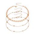thumbnail image 1 of Women's Anklets 3 Layer Simplicity Beach Feet Jewelry Filled With Anklets, 1 of 4