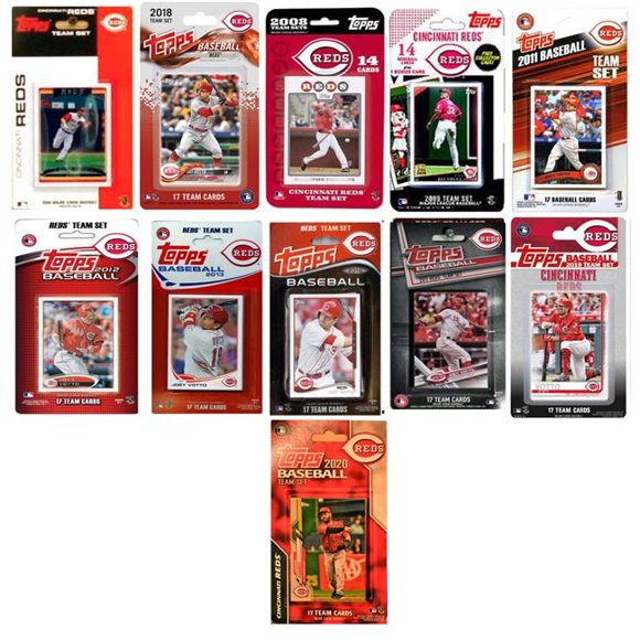 C&I Collectables REDS1120TS MLB Cincinnati Reds 11 Different Licensed Trading Card Team Set