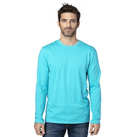 T-Shirt à Manches Longues pour Hommes - Bleu Pacifique - TG