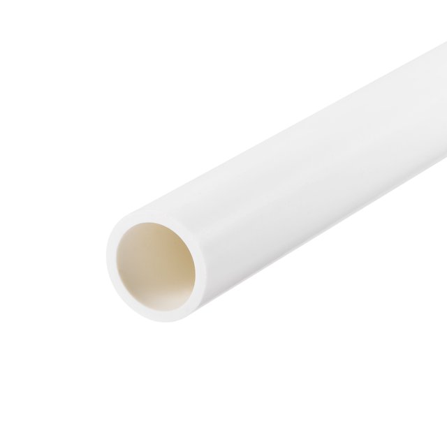 Uxcell Rigid Round Pipe White High Impact for Water Pipe 0.63 x 0.79"
