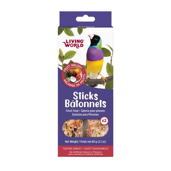 Living World Sticks, Finch Treat, Fruit Melody, 60 G (2.1oz)