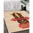 thumbnail image 3 of Ahgly Company Machine Washable Indoor Rectangle Transitional Golden Blonde Gold Area Rugs, 4' x 6', 3 of 7