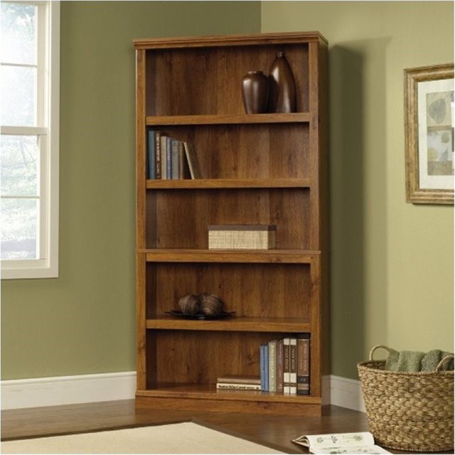 Bowery Hill 5 Shelf Bookcase in Abbey Oak