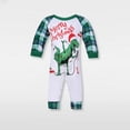 thumbnail image 1 of Family 2 Pieces Pajamas Set Crew Neck Dinosaur Printed Daily Suit (Green S Dad), 1 of 9