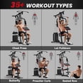 thumbnail image 4 of Soozier Équipement de Gym à Domicile Machine d'Entraînement avec Pile de Poids de 143 Lb, Rouge, 4 of 10