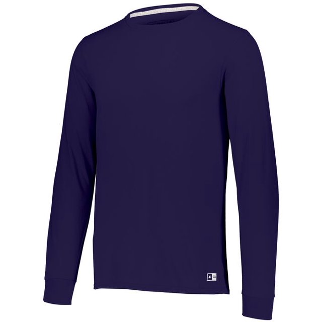 Russell Athletic Essential 6040 Performance Long Sleeve T-Shirt, L, Purple