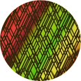 thumbnail image 1 of Ahgly Company Machine Washable Indoor Square Transitional Night Red Area Rugs, 3' Square, 1 of 7