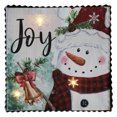 thumbnail image 1 of Northlight 12" LED Lighted 'Joy' Snowman Christmas Canvas Wall Art, 1 of 4