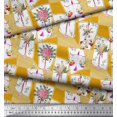 thumbnail image 2 of Soimoi Rayon Fabric Leaves & Flower Floral Decor Fabric Printed Yard 56 Inch Wide, 2 of 3