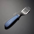 thumbnail image 4 of PEONAVET Fork And Spoon Set Wrtgerht 304 Stainless Steel, Children's Spooand Fork, Baby Food Supplement Spoon, Fork Combination, Tableware Kitchenware (Color : Green), 4 of 9