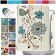 thumbnail image 1 of iPad Mini 5th Gen 2019 7.9 Inch [ Mini 5 ] A2133 A2124 A2126 MUXH2LL/A MUXF2LL/A MUXG2LL/A Shock Proof Magnetic Dual Angle Stand with Honeycomb Pattern Printed Cover - Watercolor Flowers, 1 of 8