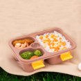 thumbnail image 4 of Vaidha Divided Bento Snack Box, 3 Compartments Reusable Meal Prep Lunch Containers For Kids Adults, Food Storage Containers For School Work Travel, 4 of 9