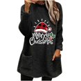 thumbnail image 2 of Qertyioot Hauts Grande Taille pour Femmes, Blouse à Manches Longues Chaude de Noël pour Femmes à Col Rond et d'Hiver, Ample, Imprimée, avec Poche, 2 of 4
