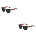 thumbnail image 1 of Decodeary Protection Bois Mode Lentille Colorée Options Monture Légère Noir 2 Ensembles, 1 of 6