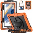 thumbnail image 1 of KOMI for Samsung Galaxy Tab A8 Case 10.5 Full Body Protective with Rotating Hand Strap/Screen Protector/Built-in Stand, Sturdy Shockproof Samsung A8 Tablet Case 2022 SM-X200/X205/X207, 1 of 5