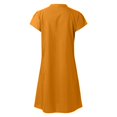thumbnail image 3 of WILLBEST Robe d'Été Formelle pour Invité de Mariage d'Automne Dresses Robe en Lin pour Femmes Dresses Décontractée Col en V Robe Midi Manches Courtes Robe Ligne A Robe de Plage Sans Accessoires, 3 of 5