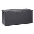 thumbnail image 1 of Toomax Portofino Large 90 Gallon Plastic Outdoor Storage Backyard Deck Box, Gray, 1 of 12